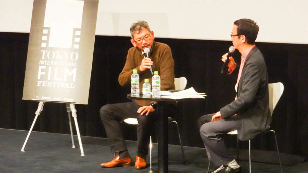 Hideaki Anno , President of the Khara, Inc. , and Ryūsuke Hikawa , Visiting Professor of the Graduate School of Global Japanese Studies, Meiji University , participated in "The World of Hideaki Anno", Tokyo International